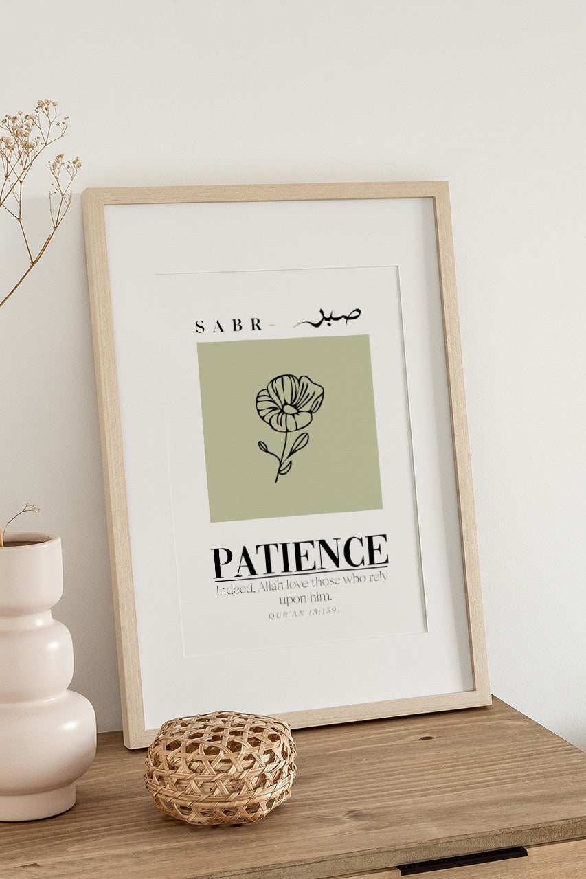Sabr Shukr Tawakkul Islamic Prints, Set of 3 Arabic poster, Modern Islamic Wall decor printable, Abstract Islamic wall art, Digital Islamic Design