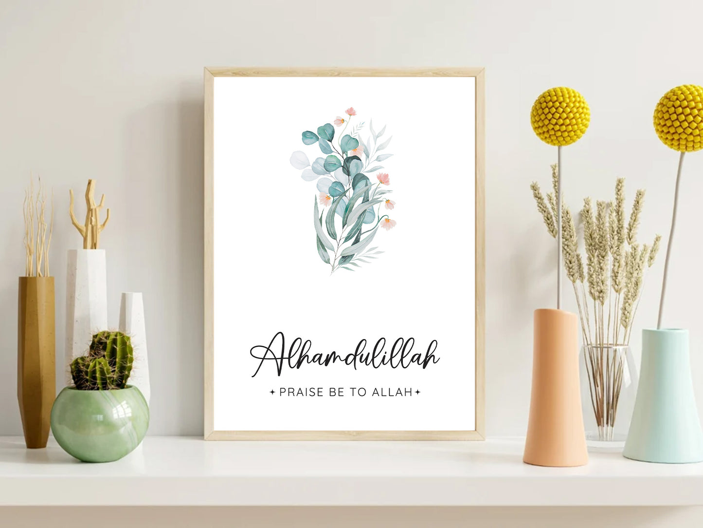Subhan Allah Alhamdulillah Allahu Akbar Arabic Zikr, Islamic home décor, Islamic calligraphy, Islamic gifts, Islamic Print