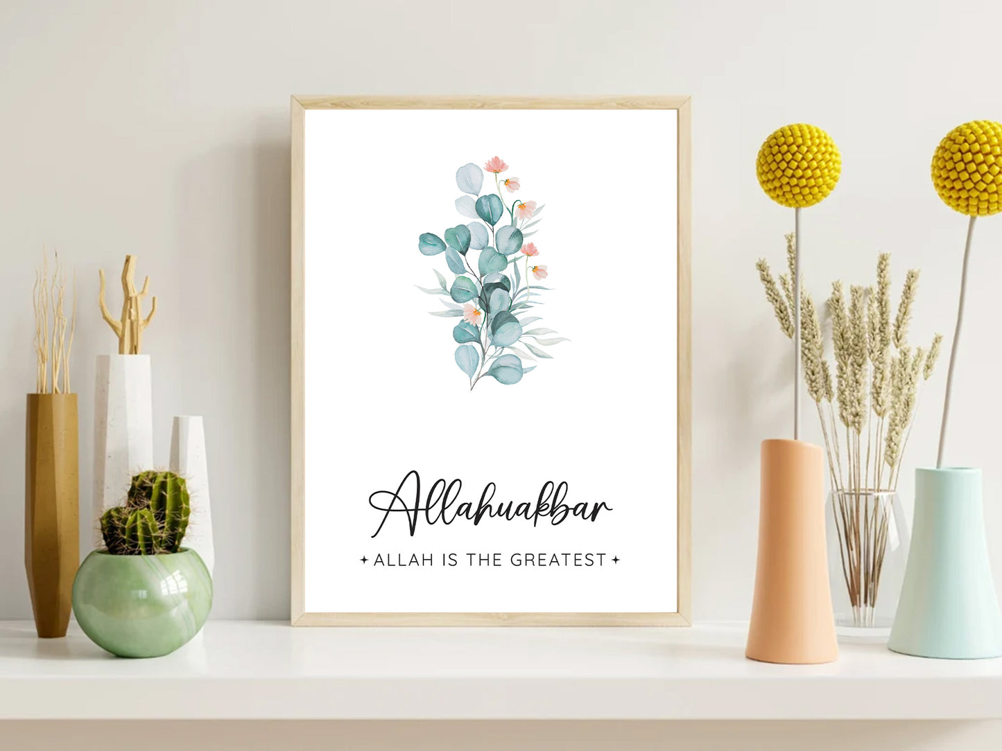 Subhan Allah Alhamdulillah Allahu Akbar Arabic Zikr, Islamic home décor, Islamic calligraphy, Islamic gifts, Islamic Print