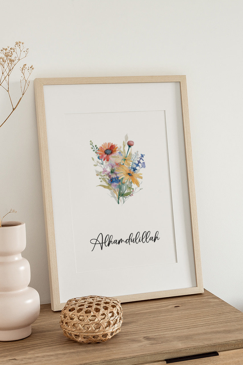 Subhan Allah, Alhamdulillah, Allahu akbar Zikar & Dua- Nursery Prints for Muslim Kids Room