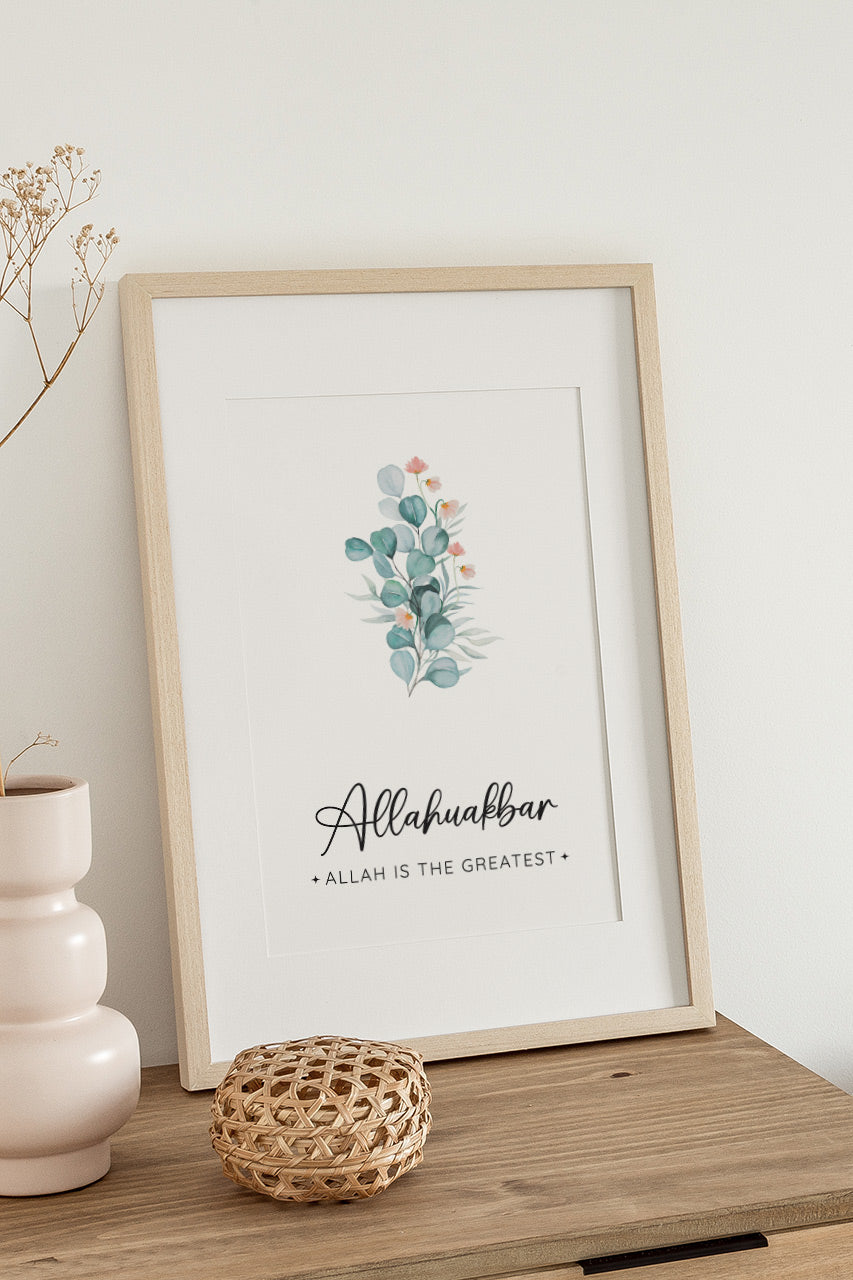 Subhan Allah Alhamdulillah Allahu Akbar Arabic Zikr, Islamic home décor, Islamic calligraphy, Islamic gifts, Islamic Print