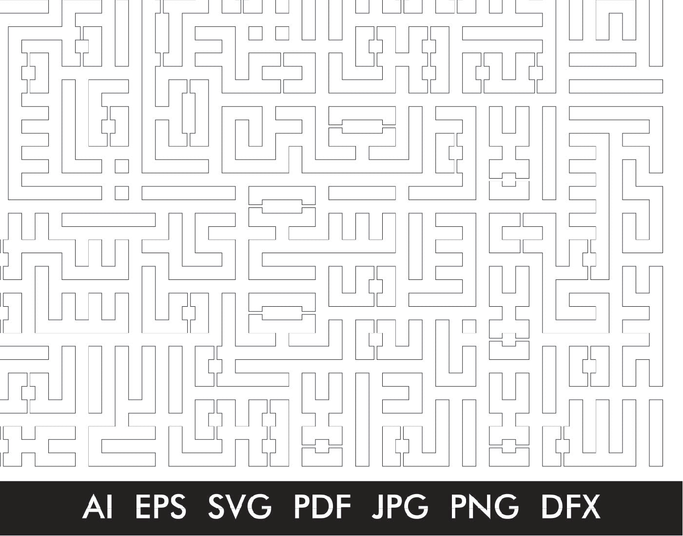 Ayatul Kursi Arabic Calligraphy in Kufi Script - islamicwalldecors