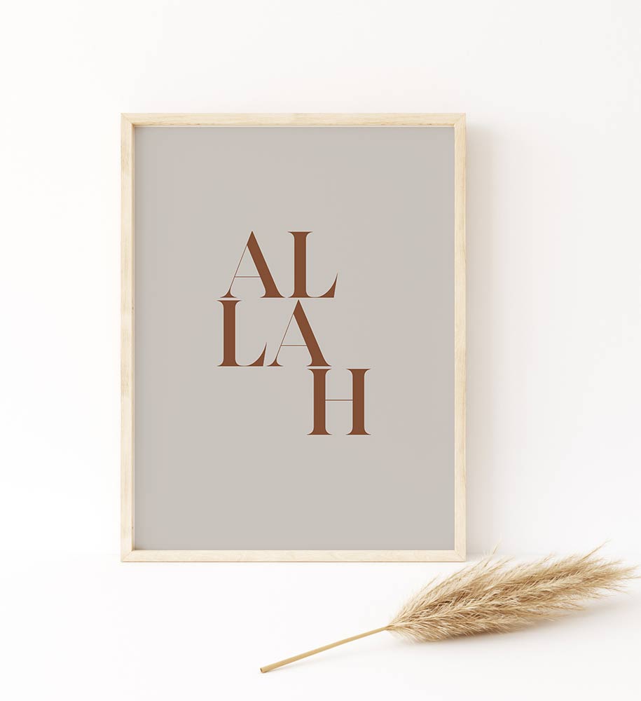 Allah Poster in English text